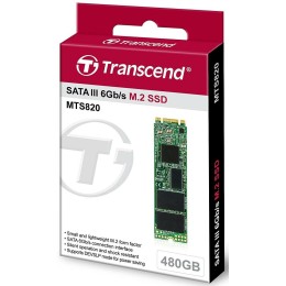 Твердотельный диск 480GB Transcend MTS820, 3D NAND, M.2, SATA III [R/W - 560/520 MB/s]